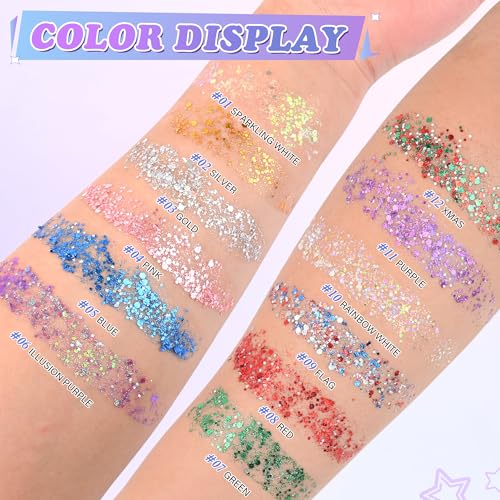 Pink Holographic Glitter Stick for Face & Body Makeup