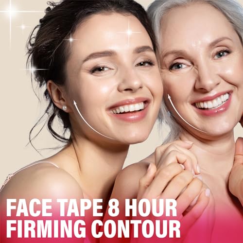 Face Lift Tape Invisible, 128 Pcs - 8hr Hold, Waterproof