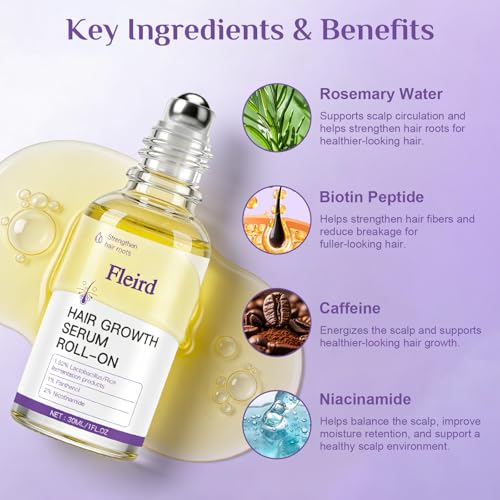 Rosemary Hair Growth Serum Roll-On | Biotin & Caffeine