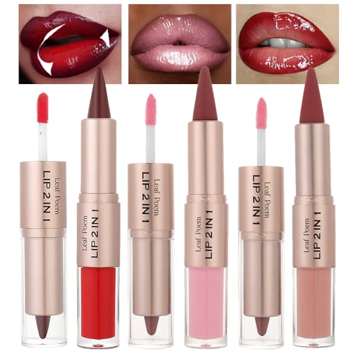 Dual-End Lip Liner & Gloss Set - Caramel Brown Matte