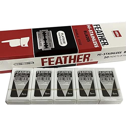 Feather Double Edge Safety Razor Blades 100 Count