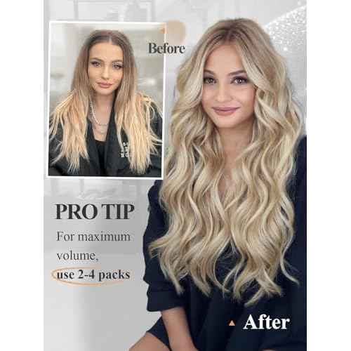 Invisible Hole Weft Human Hair Extensions No Tape In Hair Extensions Seamless Weft Extensions With Micro Beads Real Human Hair Ash Blonde 18/613 Reusable Microring Hair Extensions (35g 4Pcs,20 Inch)