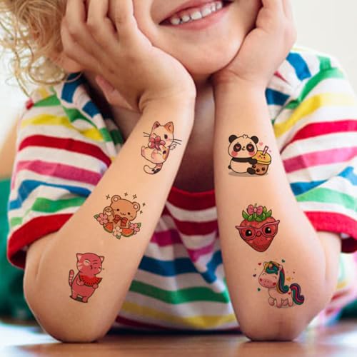 148 Temporary Tattoos for Kids - Mixed Styles Sheet Set
