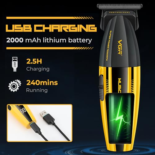 VGR 285T Professional Beard Trimmer for Men, Ceramic Blade