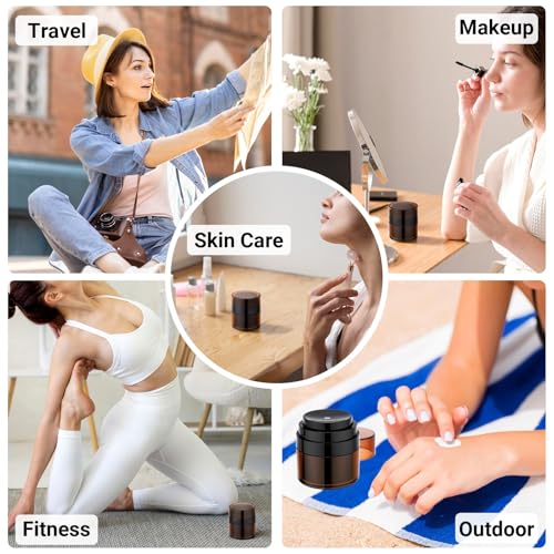 Segbeauty Mini Airless Pump Jars - 3pcs 15ml Refillable Containers