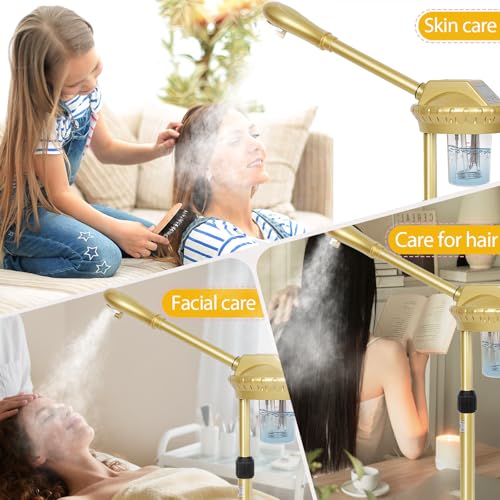 Professional Facial Steamer with Wheels, Ozone & 30-Min Timer