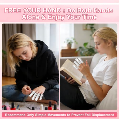 Gel Polish Remover Foil Wraps with Lint-Free Cotton Pads - 400 Pack