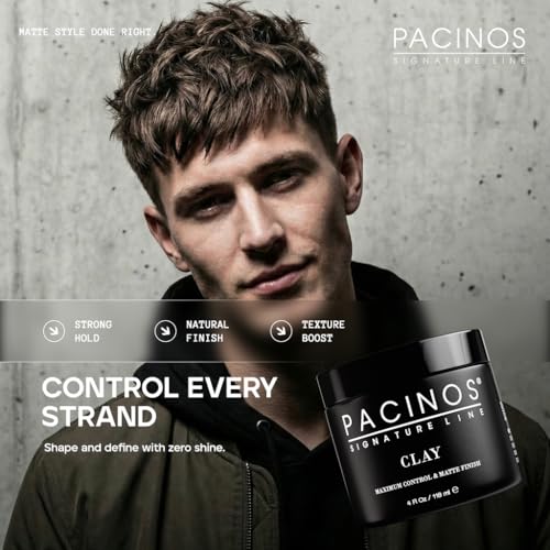 Pacinos Signature Clay Hair Paste - Firm Hold Styling Wax 4oz
