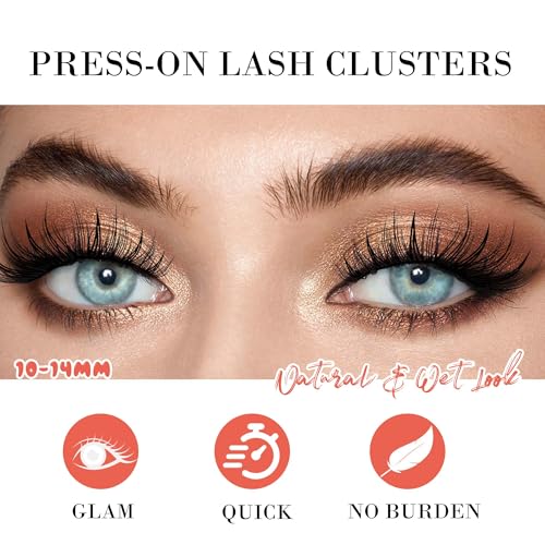 GAQQI Self Adhesive Lash Clusters 10-14mm Press On Lashes