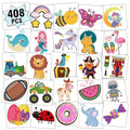 Partywind 408 Temporary Tattoos for Kids Party Favors