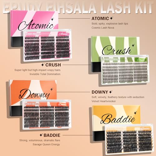 Crush Wispy Lash Clusters - 10-14mm DIY Eyelash Extension Kit 210Pcs