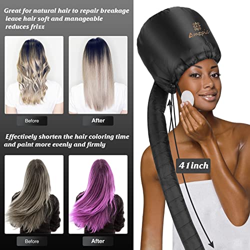 Bonnet Hair Dryer Attachment - Soft Adjustable Hood Cap