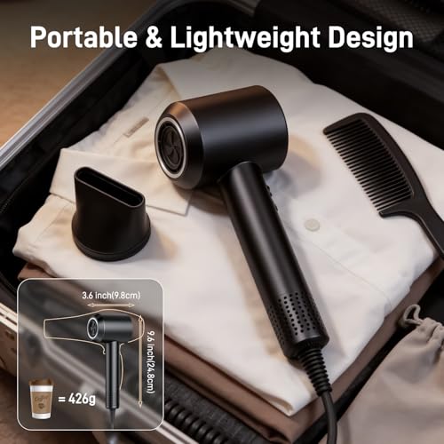 Ionic Hair Dryer with Brushless Motor & Diffuser