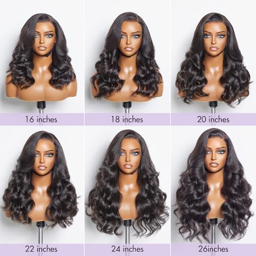 LUVME HAIR 14" Body Wave Lace Front Wig Human Hair 13x4