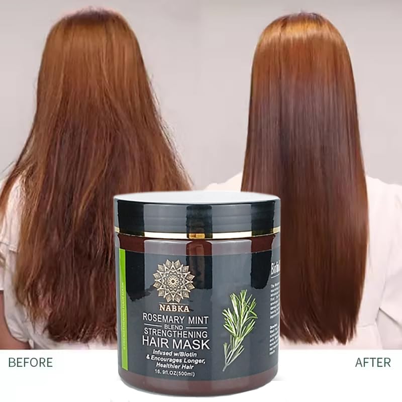 NABKA Rosemary Hair Mask for Thickening Growth, 16.9 oz