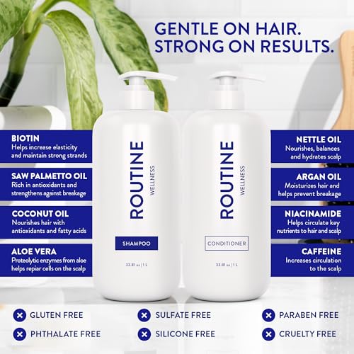 Routine Wellness Anti-Thinning Shampoo & Conditioner, 1L