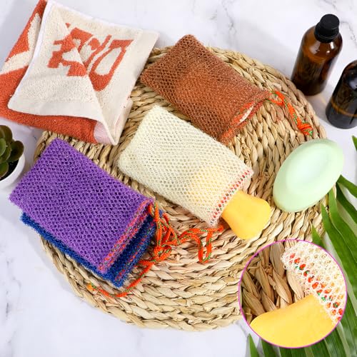 Vin Beauty 4 Pack Exfoliating Soap Bag Mesh Pouch with Drawstring