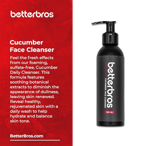 Essentials Skin Care System for Men - Cucumber Face Cleanser, Restorative Face Serum, Herbal Eye Boost