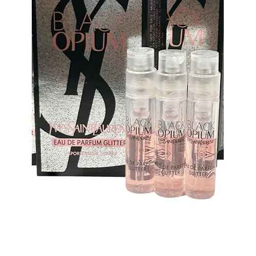 Yves Saint Laurent YSL Black Opium EDP Glitter Sample Women Perfume 1.2 ml / 0.04 oz - set of 3