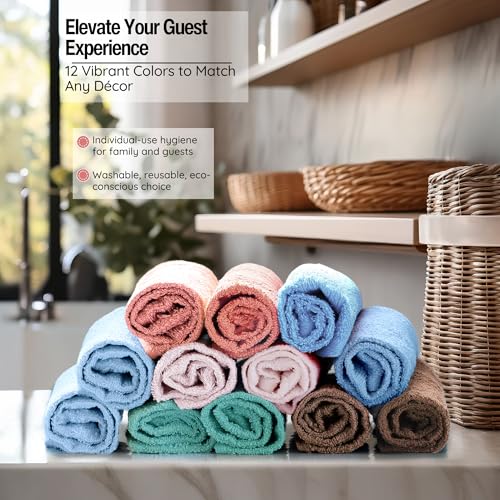 Living Fashions 12-Pack Washcloths 13x13 Soft Cotton