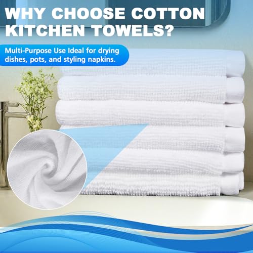 100% Cotton Washcloths 12x12 Inch, 6 Pack