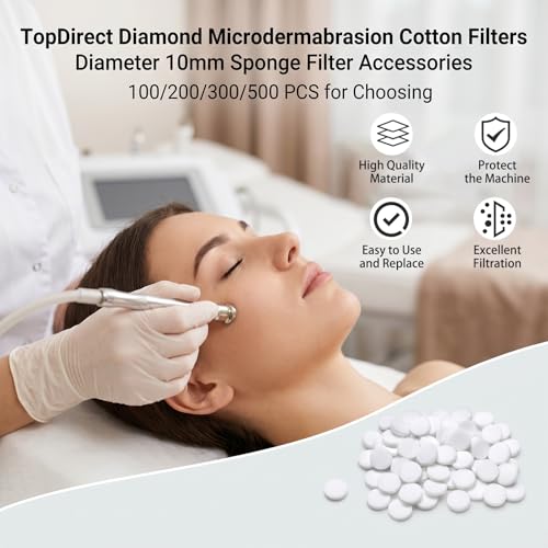 400 Microdermabrasion Replacement Pads 10mm Cotton Filters
