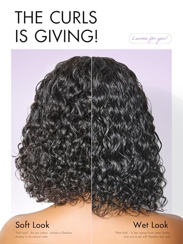LUVME HAIR 5X5 Deep Curly 12 Inches 100% Human Wigs Glueless Lace