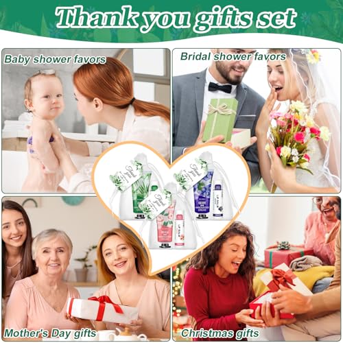 VESPRO 50 Sets Bulk Hand Cream & Lip Balm Favors with Organza Bags & Cards