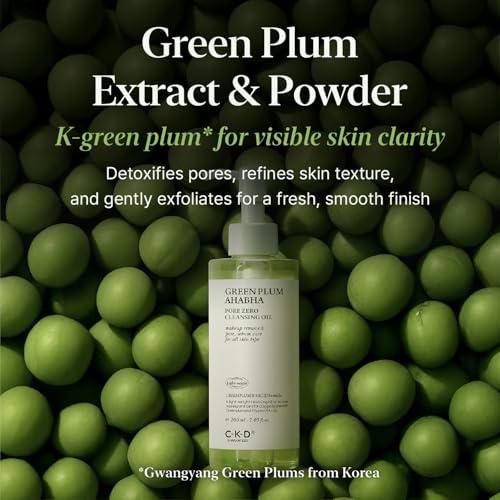 CKD Green Plum Cleansing Oil - AHA BHA Makeup Remover, 7.03 fl oz