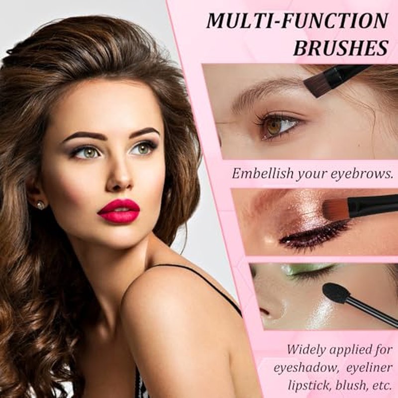 200-Piece Disposable Makeup Brush Set for Eyebrows & Eyeshadow