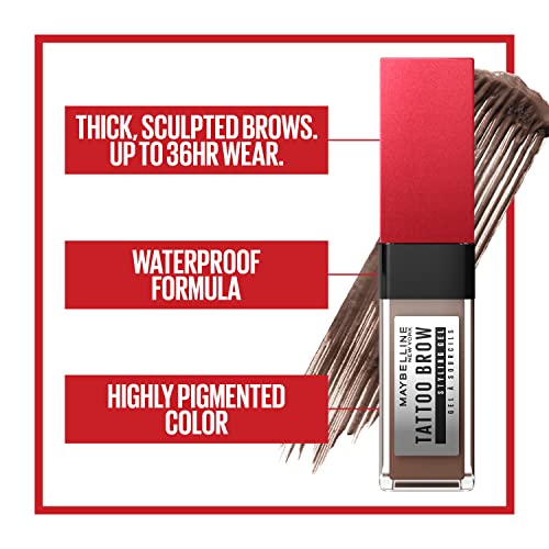 Maybelline Tattoo Studio Brow Gel, Waterproof 36HR Medium Brown