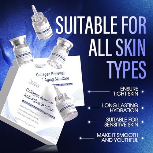 Freeze Dried Collagen for Face, Anti-Wrinkle Freeze Dried Nano Silk Collagen, Stem Cell Serum, Instant Face and Eye Lift (1set)