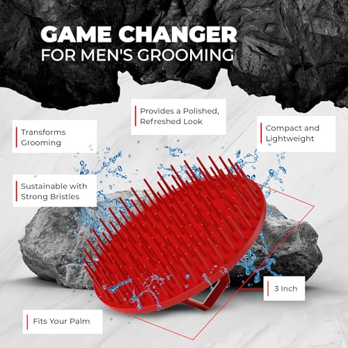 Bossman 3-Inch Scalp Massager & Shampoo Brush for Hair and Beard