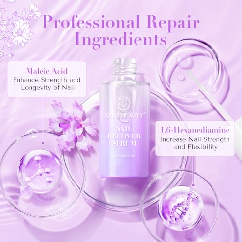 Dip Powder Nail Repair - Nail Strengthener and Growth Building Nail Recover Serum Repair Nail Growth Treatment for Thin and Damaged Nails