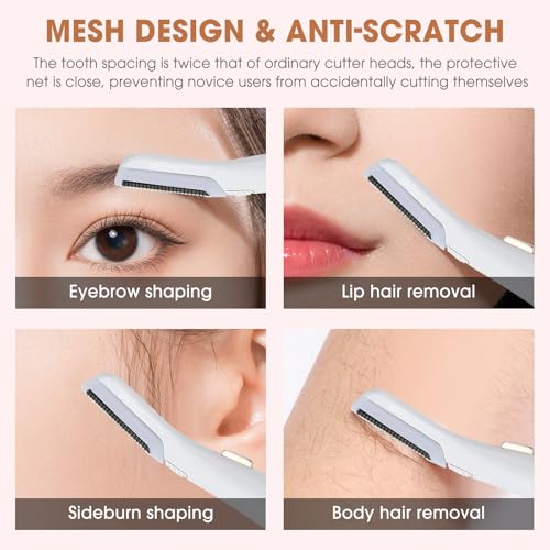 Replacement Blades for Finishing Touch Flawless Dermaplane Glo Facial Exfoliation Razor - White, 18-Pack