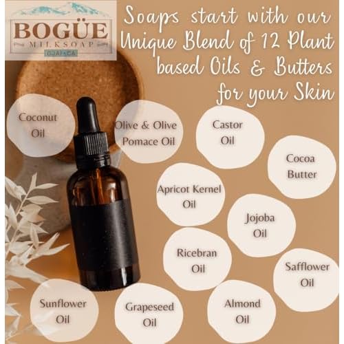 Goat Milk Soap set of 2 BOGUE No.36 WELLNESS Immunity Blend- Stimulating Essential Oils Eucalyptus, Lemon, Ginger, Frankincense & Tea Tree with Black Cumin oil, Cats Claw herb top