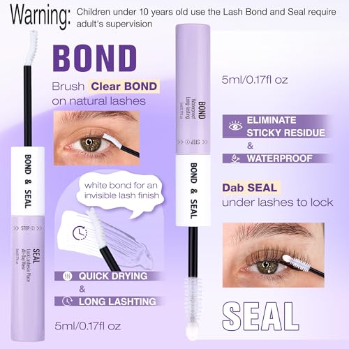 Wispy Lash Clusters Kit Natural Look Lash Clusters DIY Lash Extension Kit 10-18mm Cluster Eyelash Extensions Kit Lash Bond and Seal Lash Tweezers Individual Lashes Cluster Kit DIY Lash at Home
