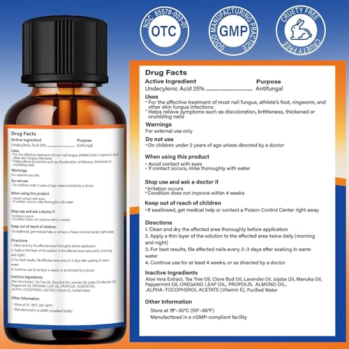 Toenail Fungus Treatment – 25% Undecylenic Acid Antifungal Solution