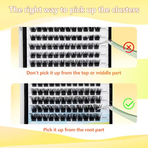 Grafting Cluster Eyelashes 10-16mm Mixed Pack D Curl