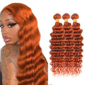 Ginger Deep Wave Human Hair Bundles - 350 #350 Color, 18-22 inch