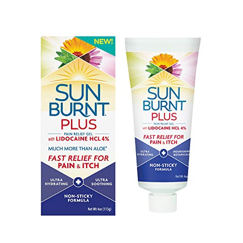 Sunburnt Plus After-Sun Gel with Lidocaine, 4 oz