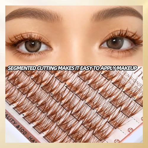 Brown Lash Clusters 8-16mm Mixed Lengths 120pk DIY Extensions
