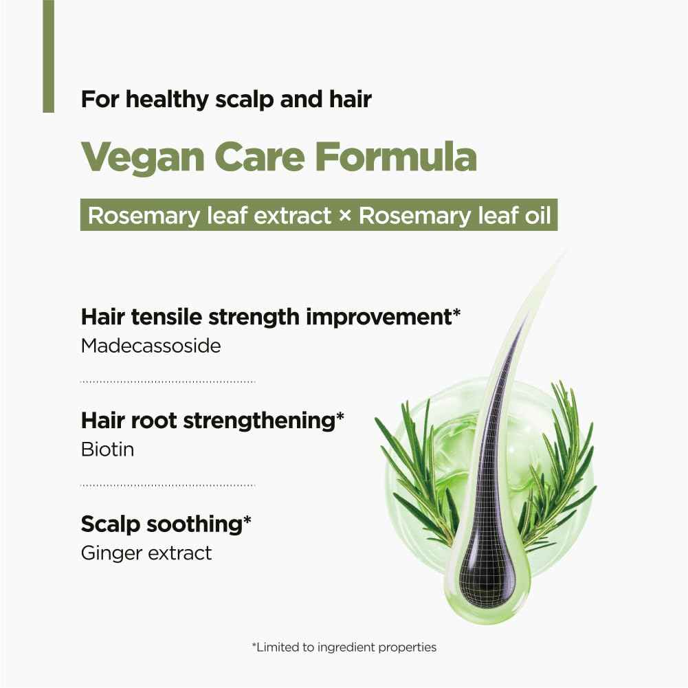 AMOS PROFESSIONAL Botanic Calm Activating Shampoo l Vegan Scalp & Hair Strengthening Shampoo with Rosemary and Biotin, Sulfate Free, 16.9 fl. oz.