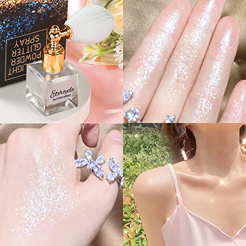 Etercycle Silver Body Glitter Spray – Shimmer Makeup