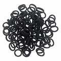 100 Pack Black Seamless Hair Ties for Toddlers & Baby Girls