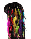 Boho Feather Hair Extensions Clip 6-Pack