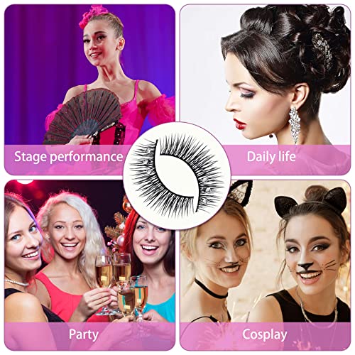 Rhinestone False Eyelashes - 20pc Diamond Faux Mink Lashes