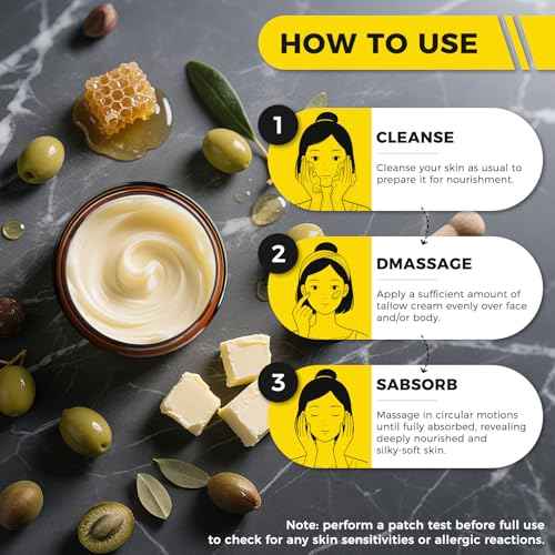 4.2 OZ Beef Tallow for Skin Face, Grass Fed Beef Tallow with Honey Bee Venom Cream Natural Tallow and Honey Balm, Deep Hydration Tallow Face Moisturizer for Dry, Sensitive & All Skin Types