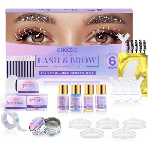 CHOIDO 2-in-1 Lash Lift & Brow Lamination Kit for Salon & Home