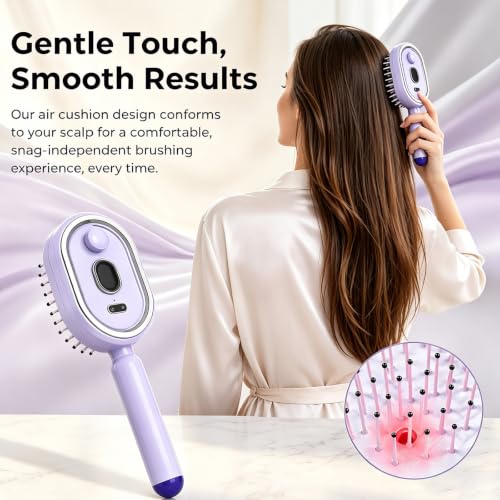 Electric Spray Hair Care Brush with Misting Function - Detangling & Anti-Static